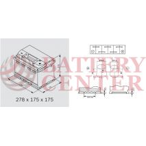 Μπαταρία Αυτοκινήτου YUASA YBX7100 12V 65Ah 650A Yuasa EFB Start Stop Battery