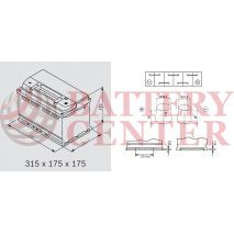 Μπαταρία Αυτοκινήτου YUASA YBX7110 12V 75Ah 730A Yuasa EFB Start Stop Battery