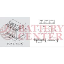Μπαταρία Αυτοκινήτου YUASA YBX9027 12V 60Ah 640 A EN Yuasa AGM Start Stop Plus Battery
