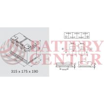 Μπαταρία Αυτοκινήτου YUASA  YBX9020 12V 105Ah 950A Yuasa AGM Start Stop Plus Battery