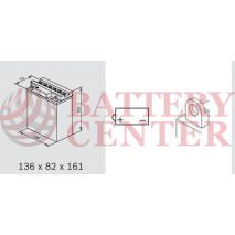Μπαταρία Μοτοσυκλέτας BS-BATTERY  BB12A-A  DRY 12.6AH 155EN Αντιστοιχία YB12A-A