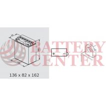 Μπαταρία Μοτοσυκλέτας BS-BATTERY  BB12A-B  DRY 12.6AH 155EN Αντιστοιχία YB12A-B