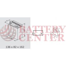 Μπαταρία Μοτοσυκλέτας BS-BATTERY  BB12AL-A2  SLA 12.6AH 150EN Αντιστοιχία  YB12AL-A2