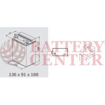 Μπαταρία Μοτοσυκλέτας BS-BATTERY  BB14-A2  DRY 14.7AH 175EN Αντιστοιχία YB14-A2