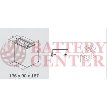 Μπαταρία Μοτοσυκλέτας BS-BATTERY  BB14L-A2  DRY 14.7AH 175EN Αντιστοιχία YB14L-A2