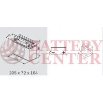 Μπαταρία Μοτοσυκλέτας BS-BATTERY  BB16AL-A2  DRY 16.8AH 210EN Αντιστοιχία YB16AL-A2