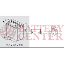 Μπαταρία Μοτοσυκλέτας BS-BATTERY  BT9A-BS  MF 9.5AH 115EN Αντιστοιχία YB9-B