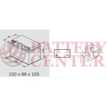 Μπαταρία Μοτοσυκλέτας BS-BATTERY BT12A  SLA 10.5AH 175EN Αντιστοιχία YT12A-BS