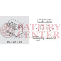 Μπαταρία Αυτοκινήτου YUASA YBX1075 12V 56Ah 510A Yuasa SMF Battery