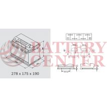 Μπαταρία Varta Blue Dynamic EFB Technology N70 12V Capacity 20hr 70(Ah):EN (Amps): 760EN Εκκίνησης