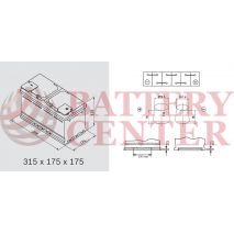Μπαταρία Varta Blue Dynamic F17 12V Capacity 20hr  80(Ah):EN (Amps): 740EN Εκκίνησης