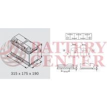 Μπαταρία Varta Blue Dynamic F16 12V Capacity 20hr  80(Ah):EN (Amps): 740EN Εκκίνησης