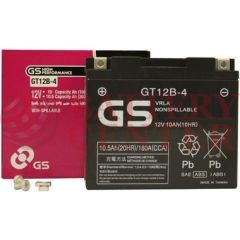 Μπαταρία GS GT12B-4 12V AGM High Performance Battery Capacity 20hr 10.5 (Ah):EN1 (Amps): 180CCA