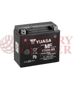 Μπαταρία Yuasa YTX20-BS 12V MF Battery Capacity 20hr 18.9 (Ah): EN1 (Amps):  270CCA