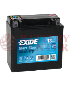 Μπαταρία Exide AGM EK131 Start Stop Auxiliary 12V Battery Capacity 20hr 13 (Ah):EN1 (Amps): 200CCA