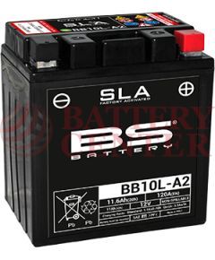 Μπαταρία Μοτοσυκλέτας BS-BATTERY  BB10L-A2  SLA 10.5AH 120EN Αντιστοιχία  YB10L-A2