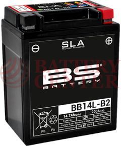 Μπαταρία Μοτοσυκλέτας BS-BATTERY  BB14L-B2  SLA 14.7AH 200EN Αντιστοιχία  YB14L-B2