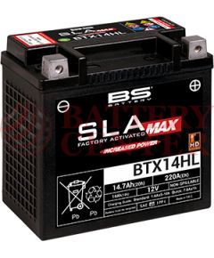Μπαταρία Μοτοσυκλέτας BS-BATTERY  BTX14HL SLA MAX  14.7AH 220 EN Αντιστοιχία  YTX14HL-BS