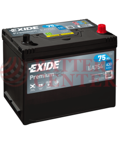 Μπαταρία Exide Premium EA754 12V Capacity 20hr  75(Ah):EN (Amps): 630EN Εκκίνησης