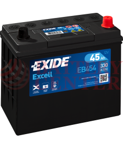 Μπαταρία Exide Excell EB454 12V Capacity 20hr  45 (Ah):EN (Amps): 330EN Εκκίνησης