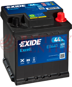 Μπαταρία Exide Excell EB440 12V Capacity 20hr  44(Ah):EN (Amps): 400EN Εκκίνησης