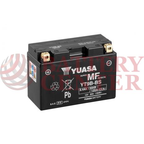 Μπαταρία Yuasa YT9B-BS 12V MF Battery Capacity 20hr 8.4 (Ah):EN1 (Amps):  120CCA