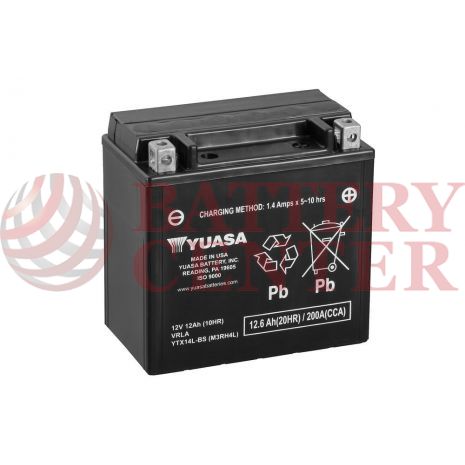 Μπαταρία Yuasa YTX14L-BS 12V MF Battery Capacity 20hr 12.6 (Ah):EN1 (Amps):  200CCA