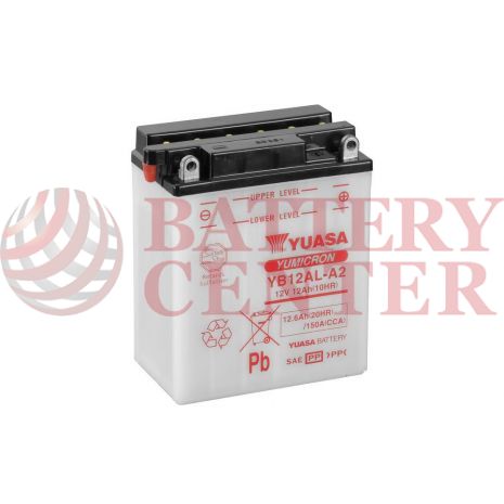 Μπαταρία Yuasa YB12AL-A2 12V  Battery Capacity 20hr 12.6(Ah):EN1 (Amps): 150CCA