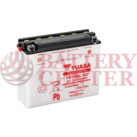 Μπαταρία Yuasa YB16AL-A2 12V  Battery Capacity 20hr 16.8(Ah):EN1 (Amps): 210CCA