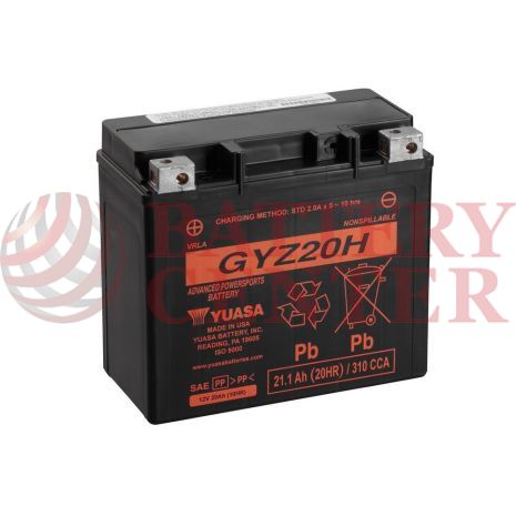 Μπαταρία Yuasa GYZ20H 12V MF Battery Capacity 20hr 21.1(Ah): EN1 (Amps):  310CCA