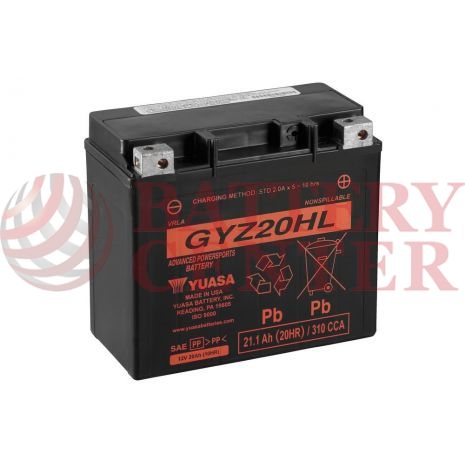 Μπαταρία Yuasa GYZ20HL 12V MF Battery Capacity 20hr 21.1(Ah): EN1 (Amps):  310CCA