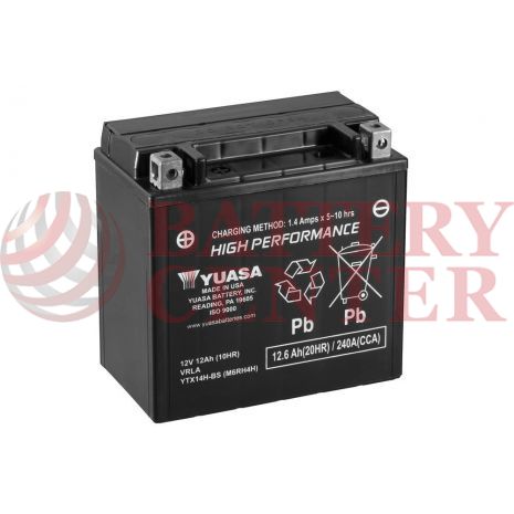 Μπαταρία Yuasa YTX14H-BS 12V MF Battery Capacity 20hr 12.6(Ah): EN1 (Amps):  240CCA