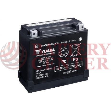 Μπαταρία Yuasa YTX20HL-BS-PW 12V MF Battery Capacity 20hr 18.9(Ah): EN1 (Amps):  310CCA