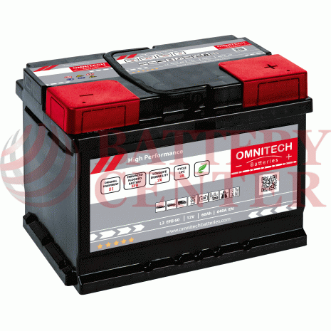 Μπαταρία Αυτοκινήτου Omnitech Batteries High Performance L2 EFB 60 Start Stop 12V  Capacity 20hr 60(Ah):EN (Amps): 640EN Εκκίνησης