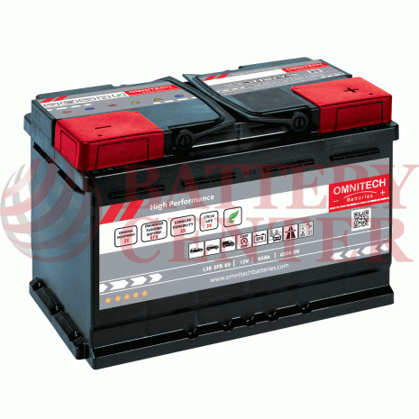 Μπαταρία Αυτοκινήτου Omnitech Batteries High Performance L3B EFB 65 Start Stop 12V  Capacity 20hr 65(Ah):EN (Amps): 650EN Εκκίνησης
