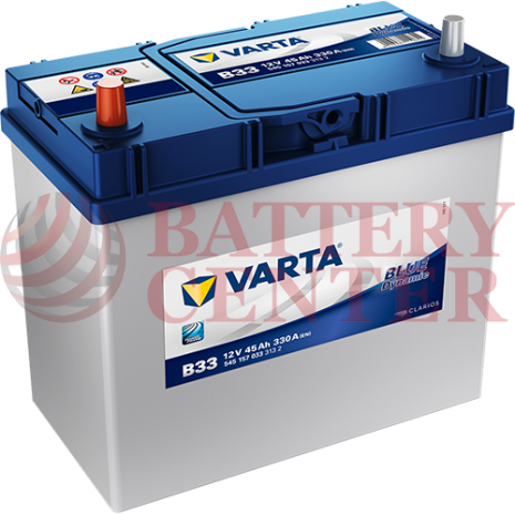 Μπαταρία Varta Blue Dynamic B33 12V Capacity 20hr 45 (Ah):EN (Amps): 330EN Εκκίνησης