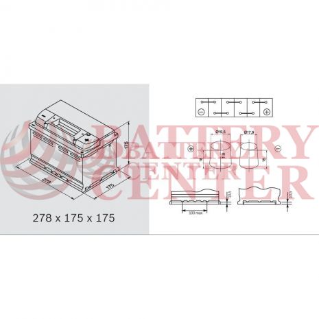 Μπαταρία Varta Silver Dynamic E38 12V Capacity 20hr 74 (Ah):EN (Amps): 750EN Εκκίνησης