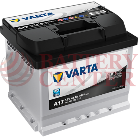 Μπαταρία Varta Black Dynamic A17 12V Capacity 20hr 41(Ah):EN (Amps): 360EN Εκκίνησης
