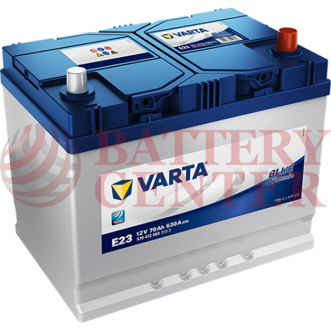 Μπαταρία Varta Blue Dynamic E23 12V Capacity 20hr  70(Ah):EN (Amps): 630EN Εκκίνησης