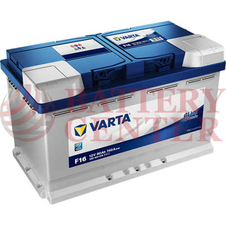 Μπαταρία Varta Blue Dynamic F16 12V Capacity 20hr  80(Ah):EN (Amps): 740EN Εκκίνησης