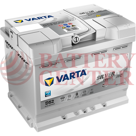 Μπαταρία Varta Silver Dynamic AGM Technology D52 12V Capacity 20hr 60 (Ah):EN (Amps): 680EN Εκκίνησης