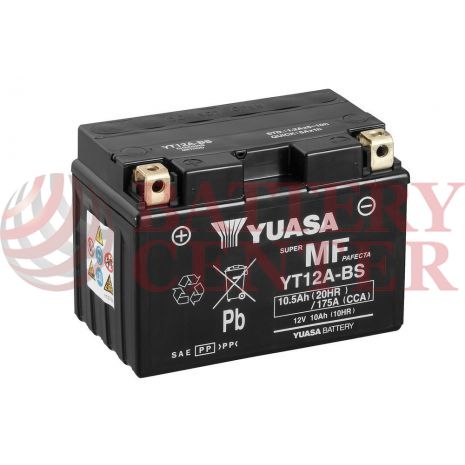 Μπαταρία Yuasa YT12A-BSCP 12V MF Battery Capacity 20hr 10.5 (Ah):EN1 (Amps):  175CCA  ΓΝΗΣΙΑ