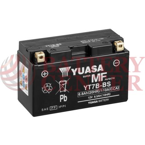 Μπαταρία Yuasa YT7B-BS 12V MF Battery Capacity 20hr 6.8 (Ah):EN1 (Amps): 110CCA