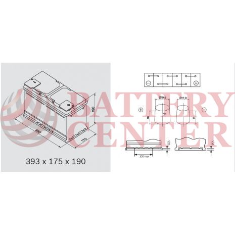 Μπαταρία Exide EK1060 Start Stop AGM 12V Capacity 20hr  106(Ah):EN (Amps): 950EN Εκκίνησης