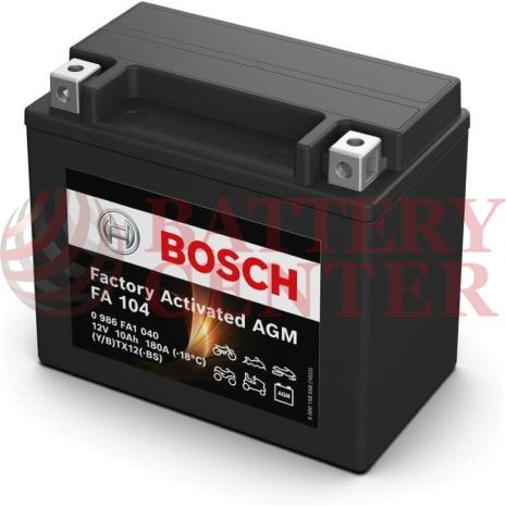 BOSCH Battery  FA104 AGM Factory Activated YTX12-BS / GTX12-BS