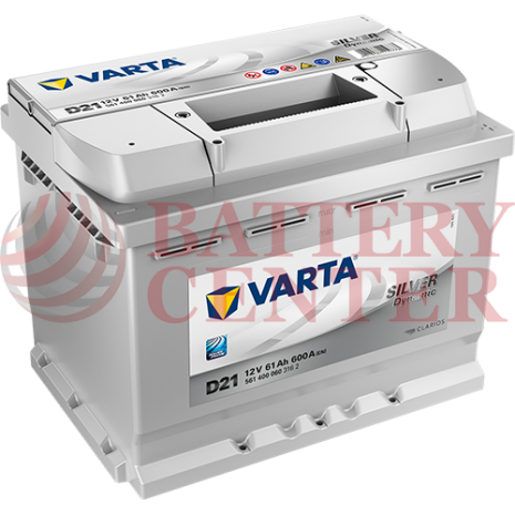 Μπαταρία Varta Silver Dynamic D21 12V Capacity 20hr 61 (Ah):EN (Amps): 600EN Εκκίνησης